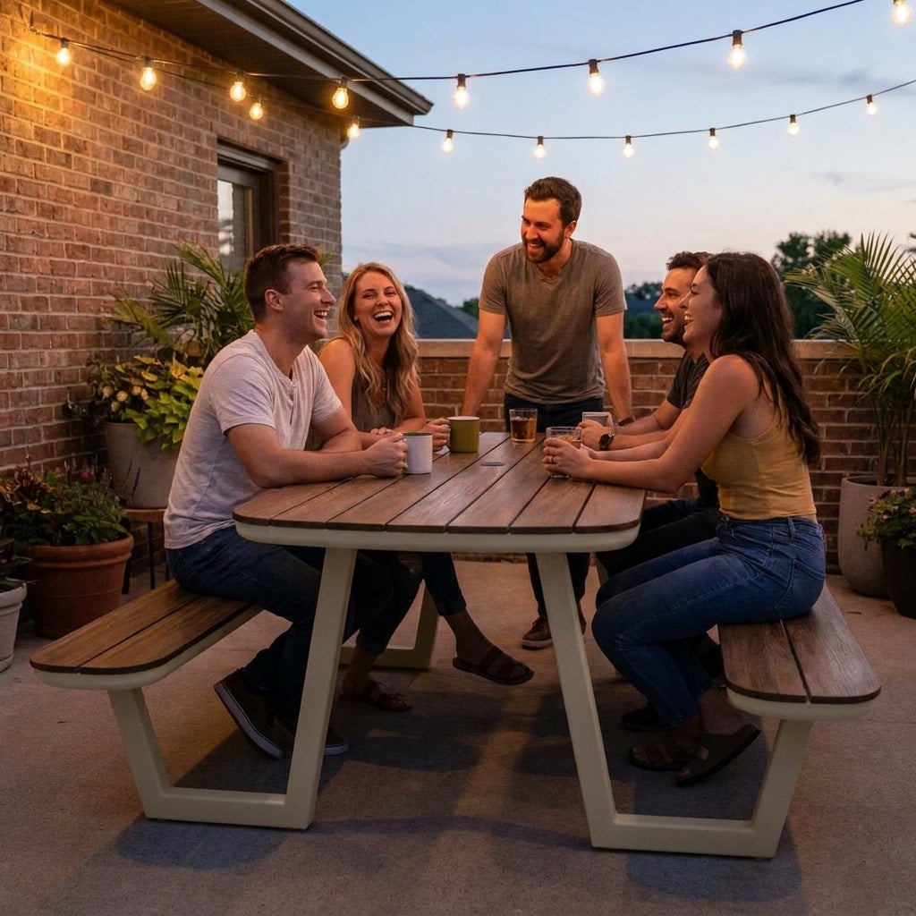 Lazio Picknicktafel 200cm Aluminium en Polywood