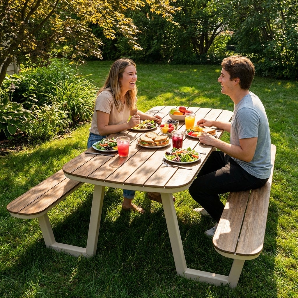 Lazio Picknicktafel 200cm Aluminium en Polywood