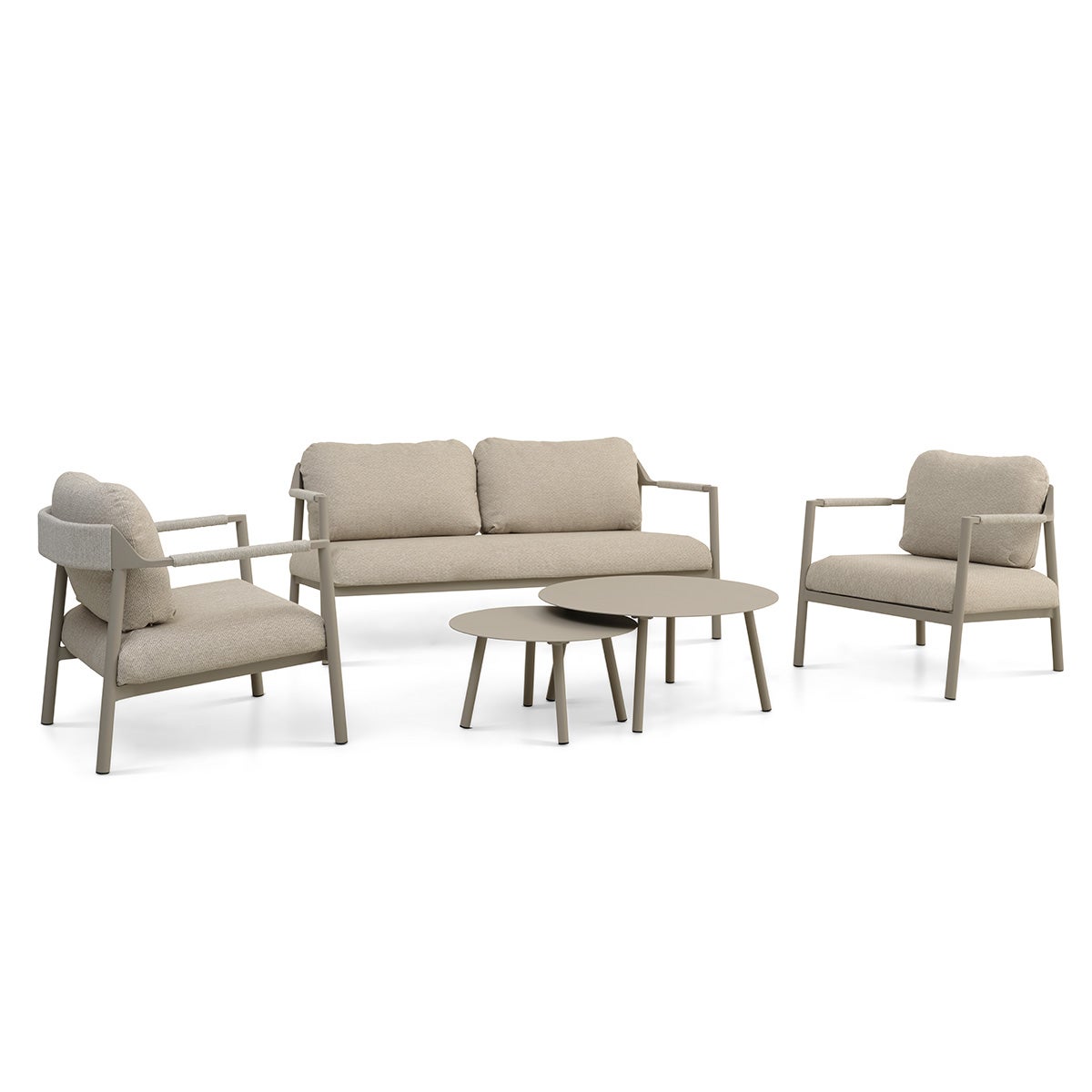 Loungeset Capri - 2 luxe fauteuils + loungebank