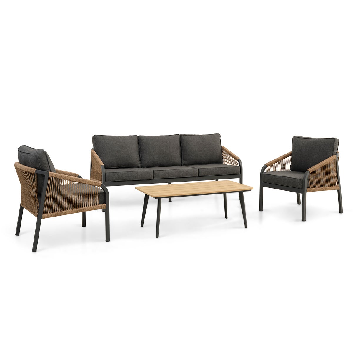 Loungeset Cuba - 2 luxe fauteuils + loungebank