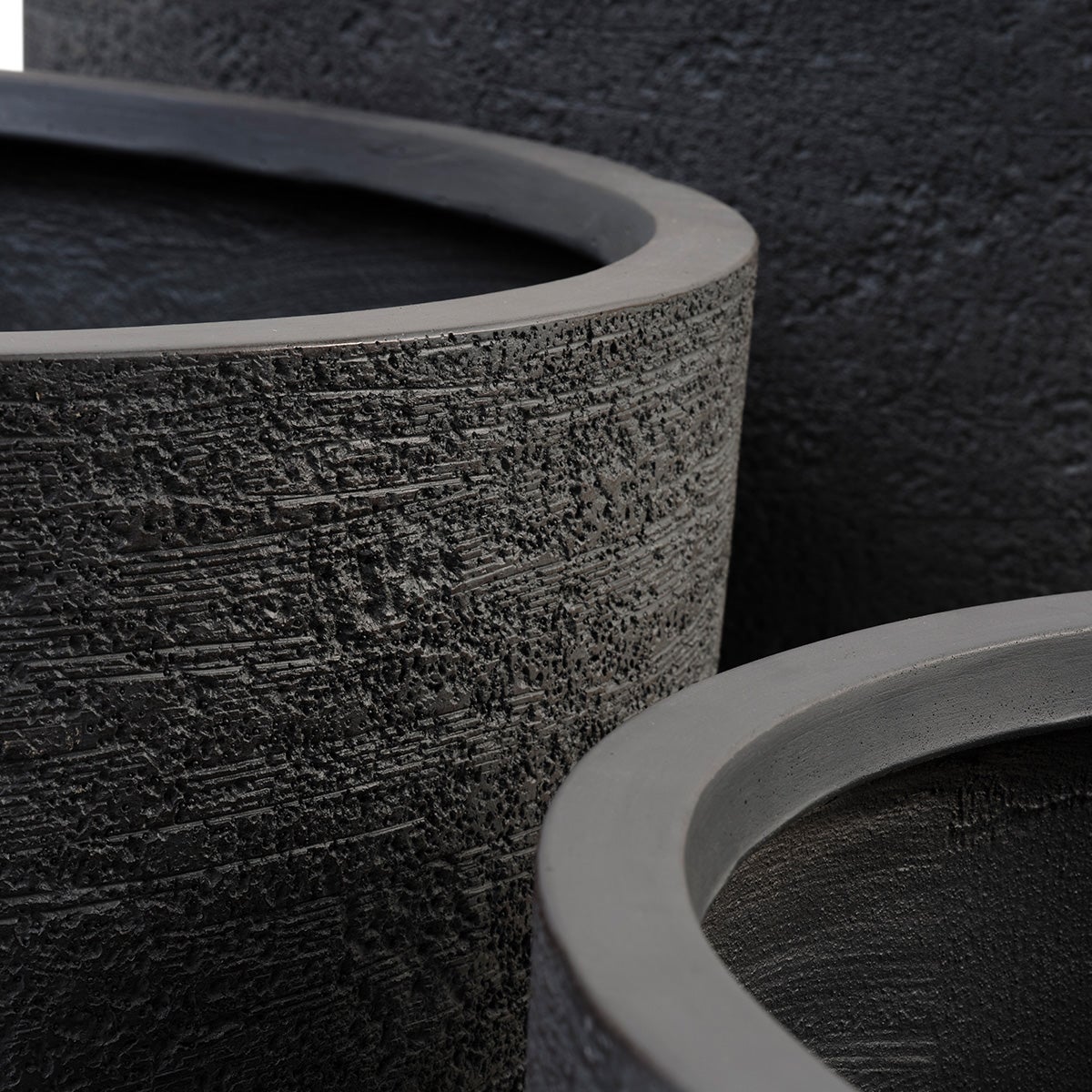 Cactus bloempotten - Set van 3 - Antraciet - Indoor / Outdoor