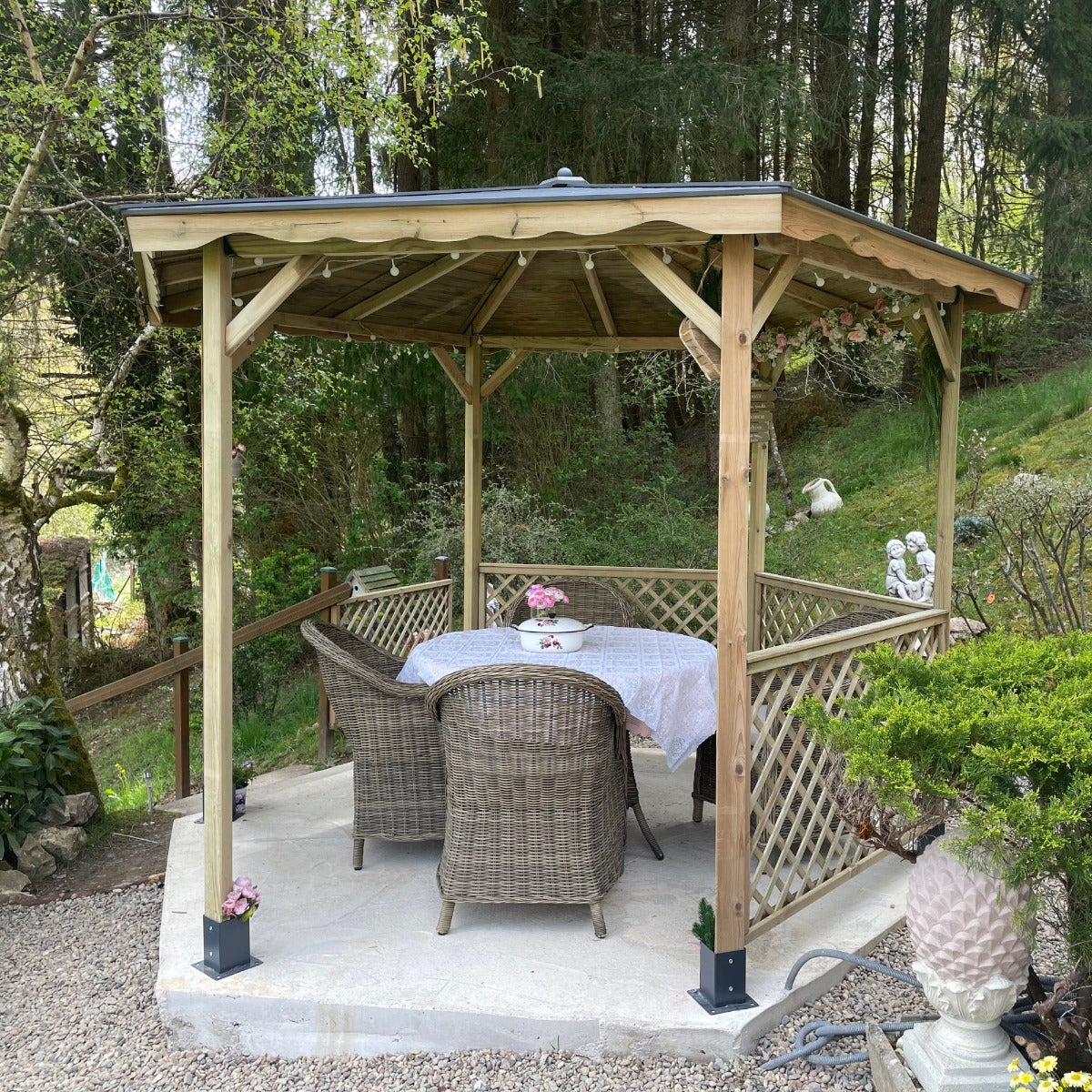 Tuinpaviljoen Zeshoekige Pergola Lora 320 x 245 cm
