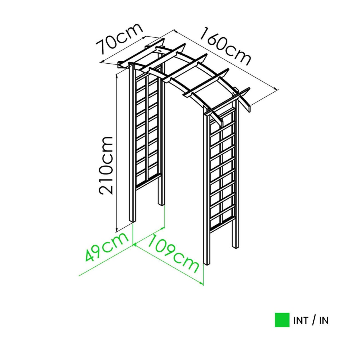 Pergola Luna Toog 160 x 221 cm