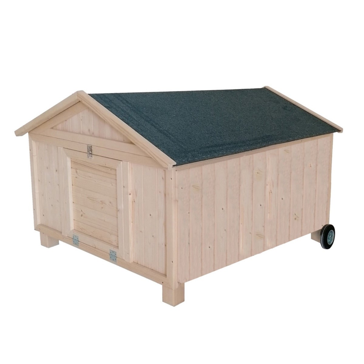 Mobiel Kippenhok met Wielen en Bitumen Dak 150 x 110 cm