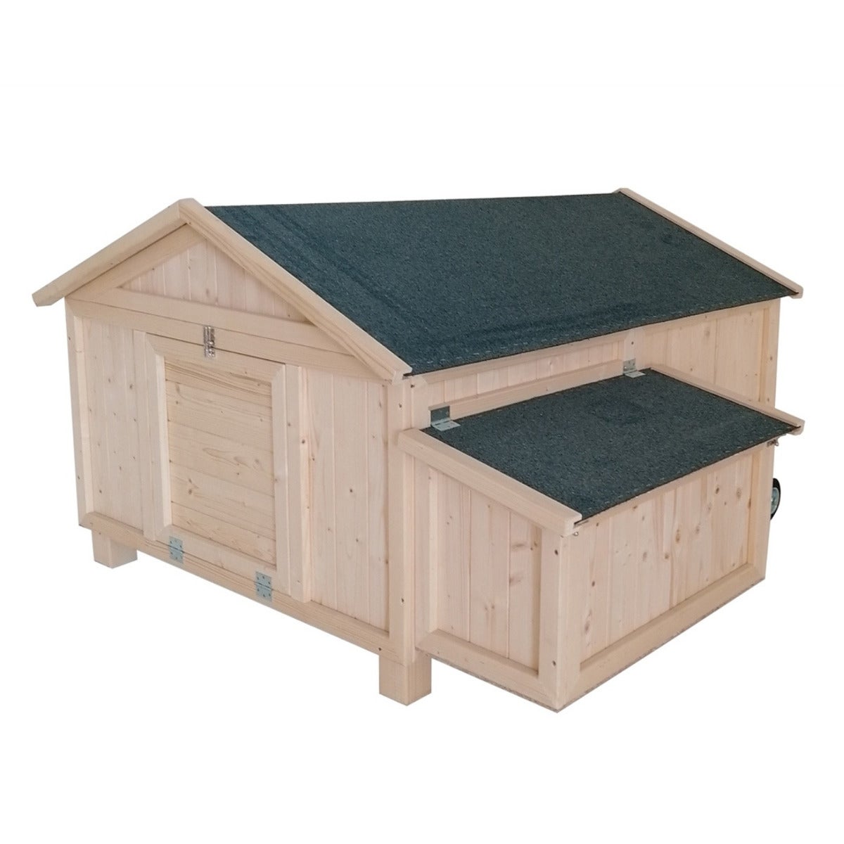 Mobiel Kippenhok met Wielen en Bitumen Dak 150 x 110 cm