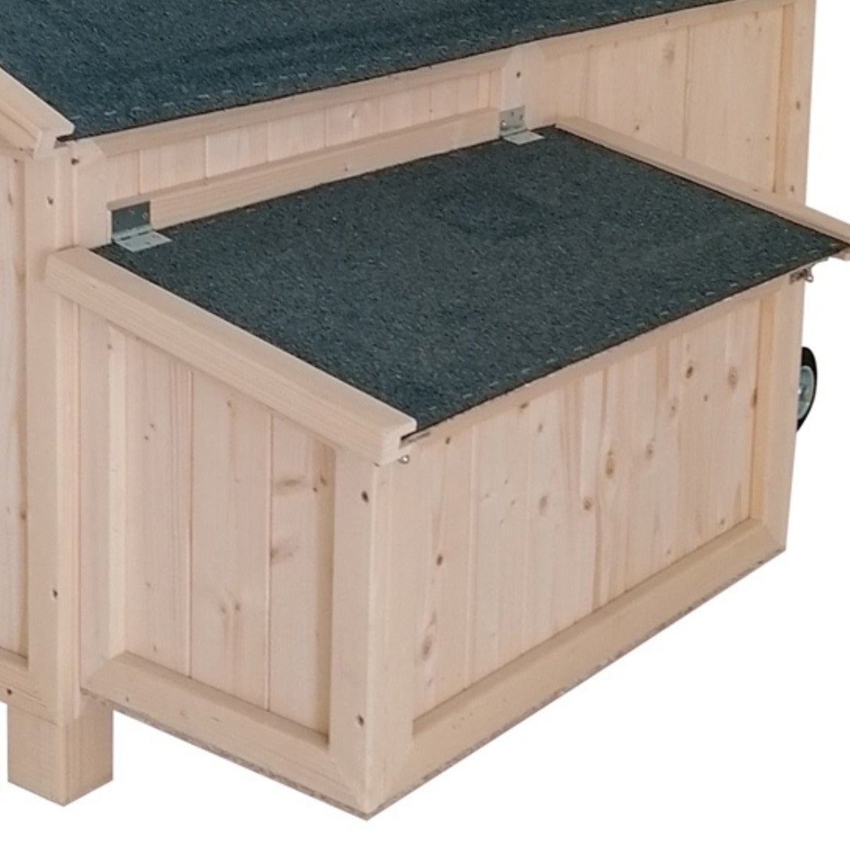 Mobiel Kippenhok met Wielen en Bitumen Dak 150 x 110 cm