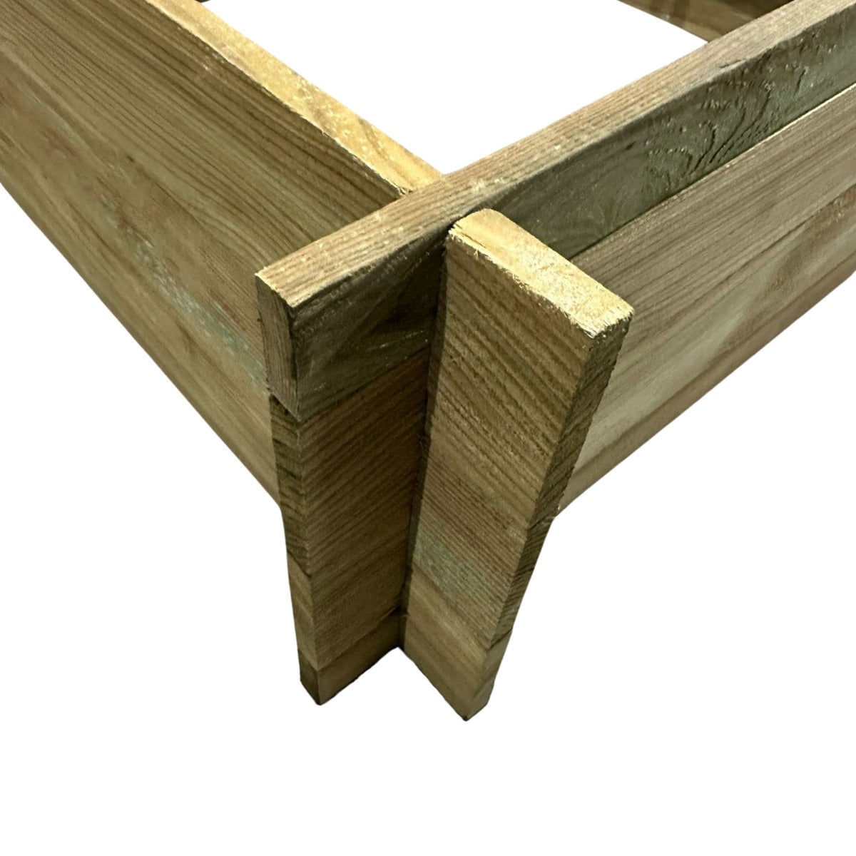 Moestuinbak met 4 Vakken en Worteldoek Geïmpregneerd 100 x 100 x 27 cm