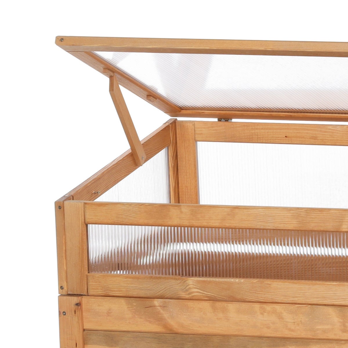 Kweekbak met Kas Deksel op Wielen Eikenlook 118 x 52 x 59 cm