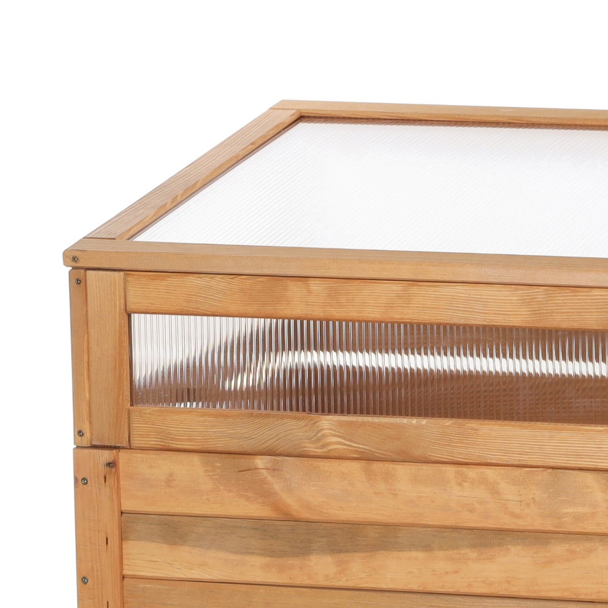 Kweekbak met Kas Deksel op Wielen Eikenlook 118 x 52 x 59 cm