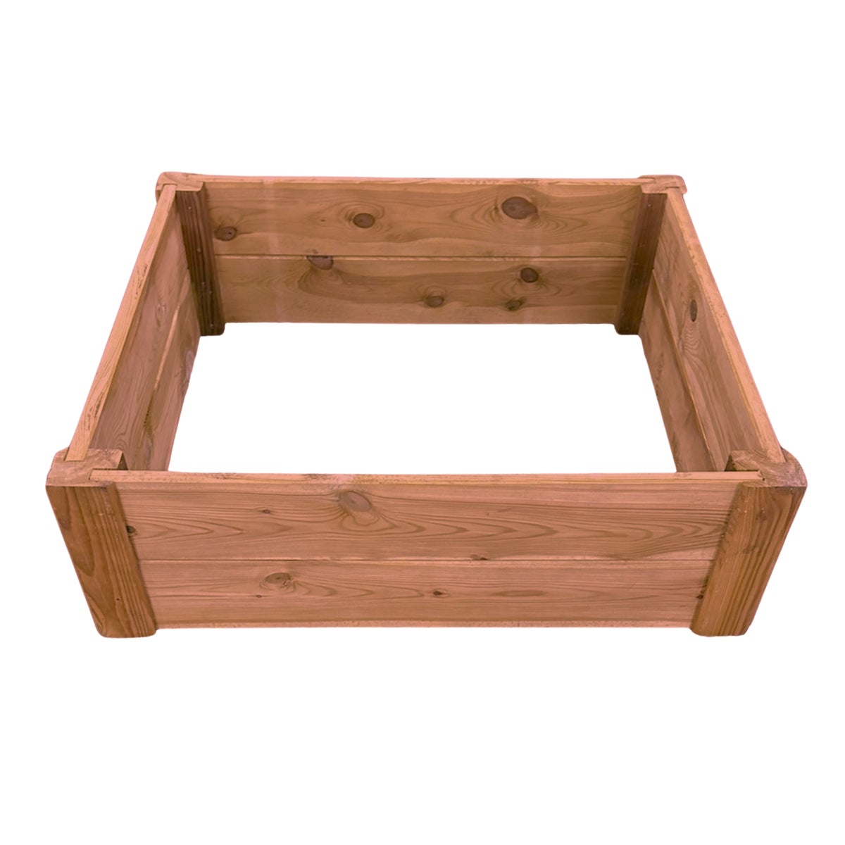 Moestuinbed Bruin met Hoekpalen en Worteldoek Geïmpregneerd 120 x 120 x 27 cm