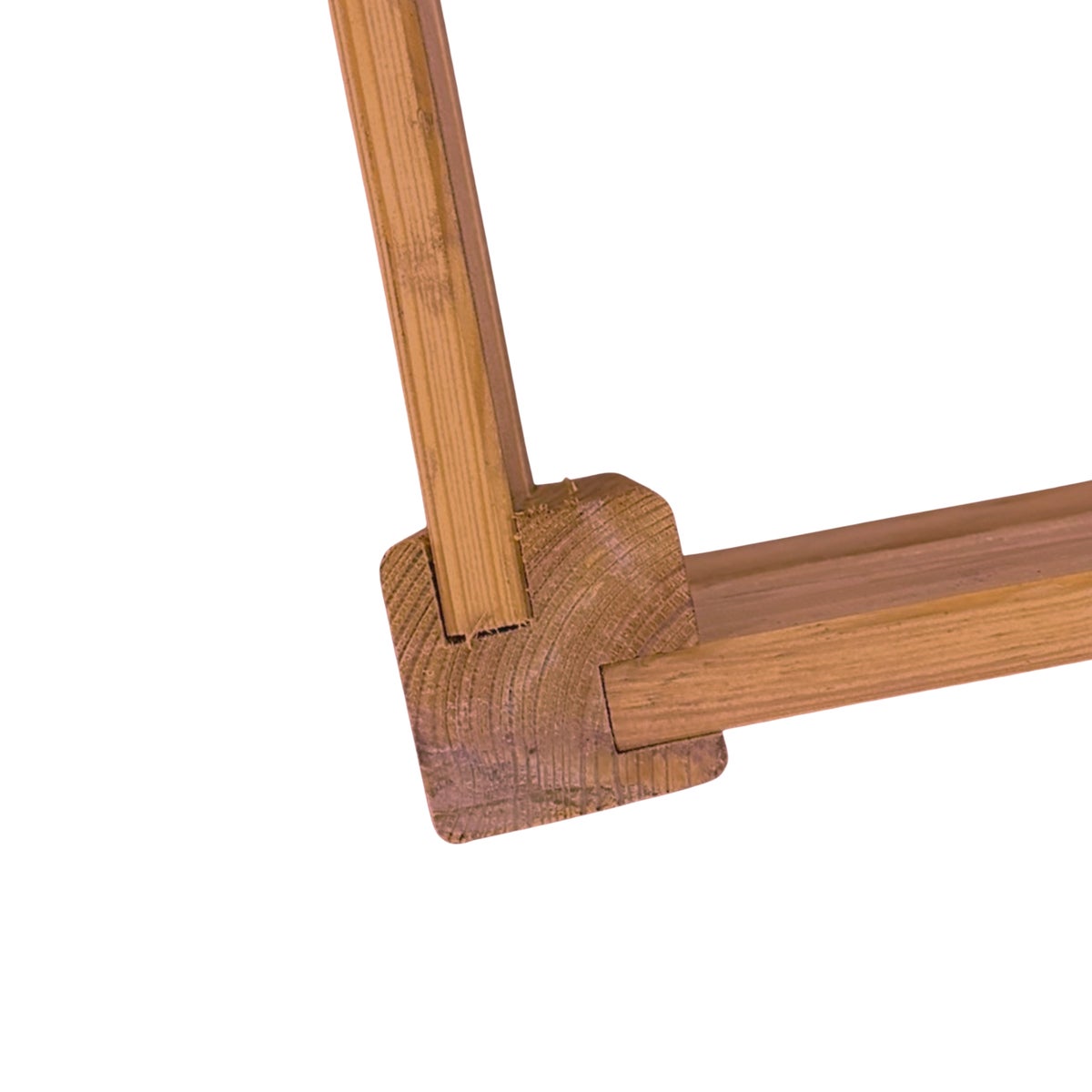 Moestuinbed Bruin met Hoekpalen en Worteldoek Geïmpregneerd 120 x 120 x 27 cm