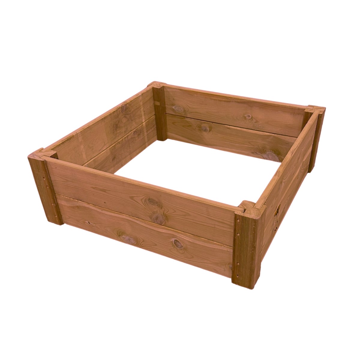 Moestuinbed Bruin met Hoekpalen en Worteldoek Geïmpregneerd 80 x 80 x 27 cm