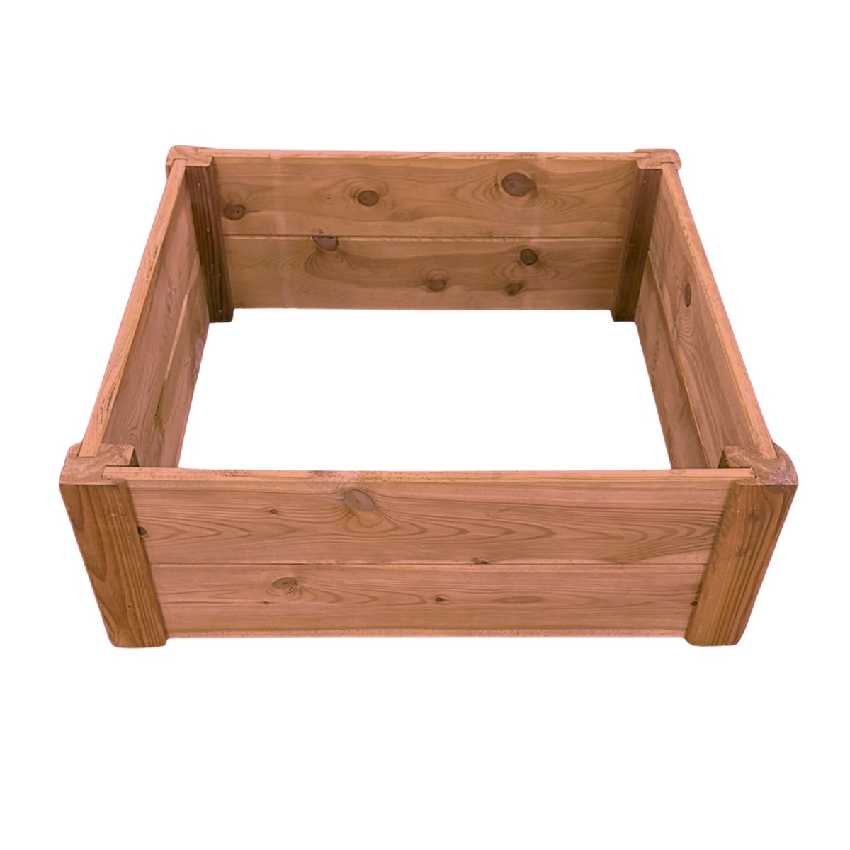 Moestuinbed Bruin met Hoekpalen en Worteldoek Geïmpregneerd 80 x 80 x 27 cm