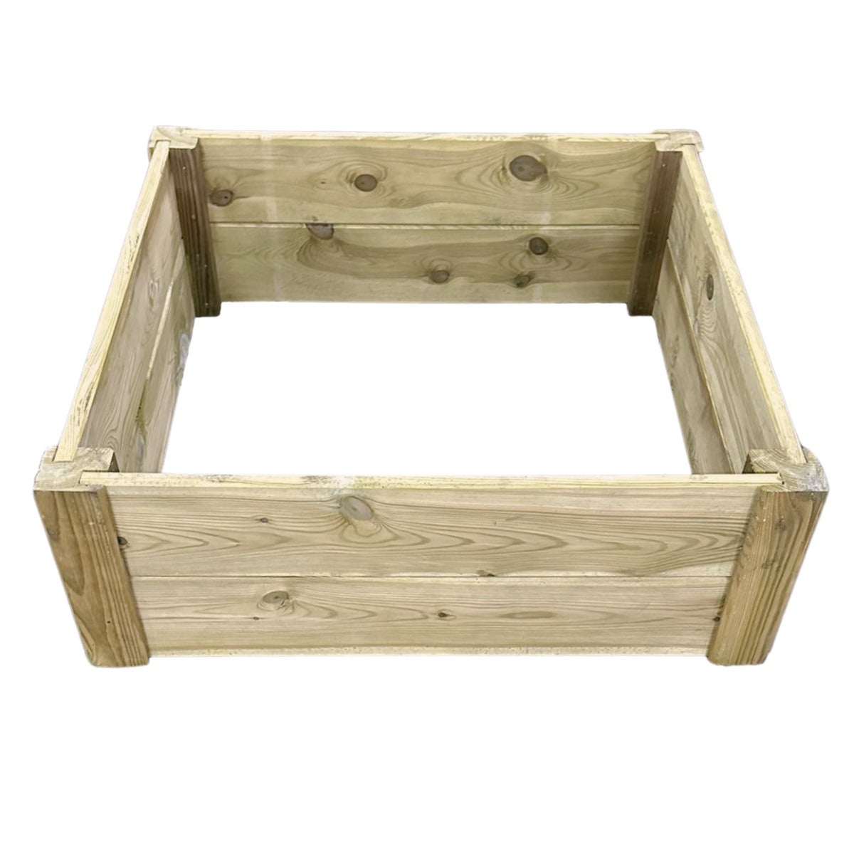 Moestuinbed met Hoekpalen en Worteldoek Geïmpregneerd 80 x 80 x 27 cm