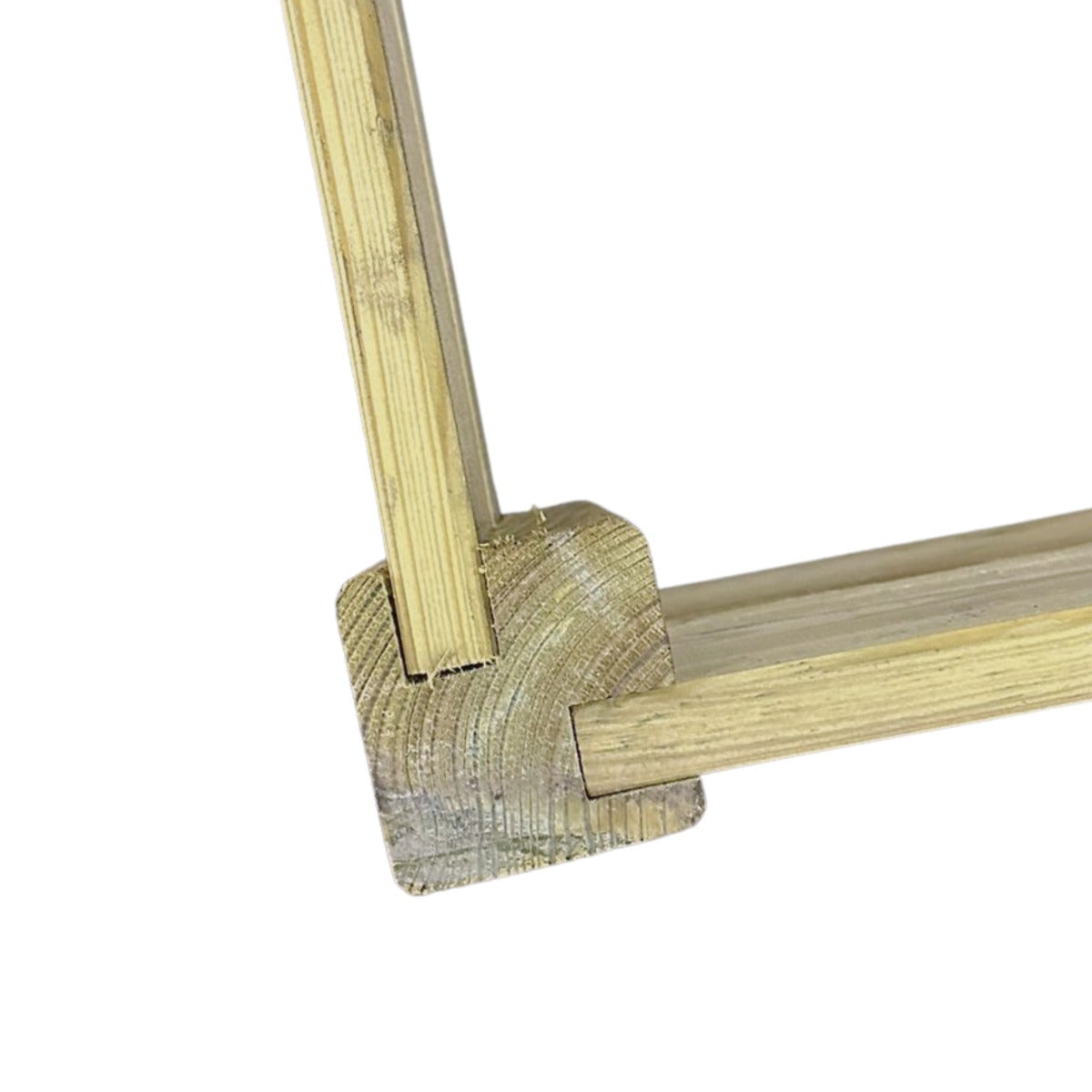 Moestuinbed met Hoekpalen en Worteldoek Geïmpregneerd 80 x 80 x 27 cm