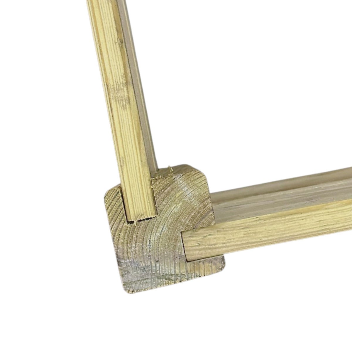 Moestuinbed met Hoekpalen en Worteldoek Geïmpregneerd 120 x 120 x 27 cm