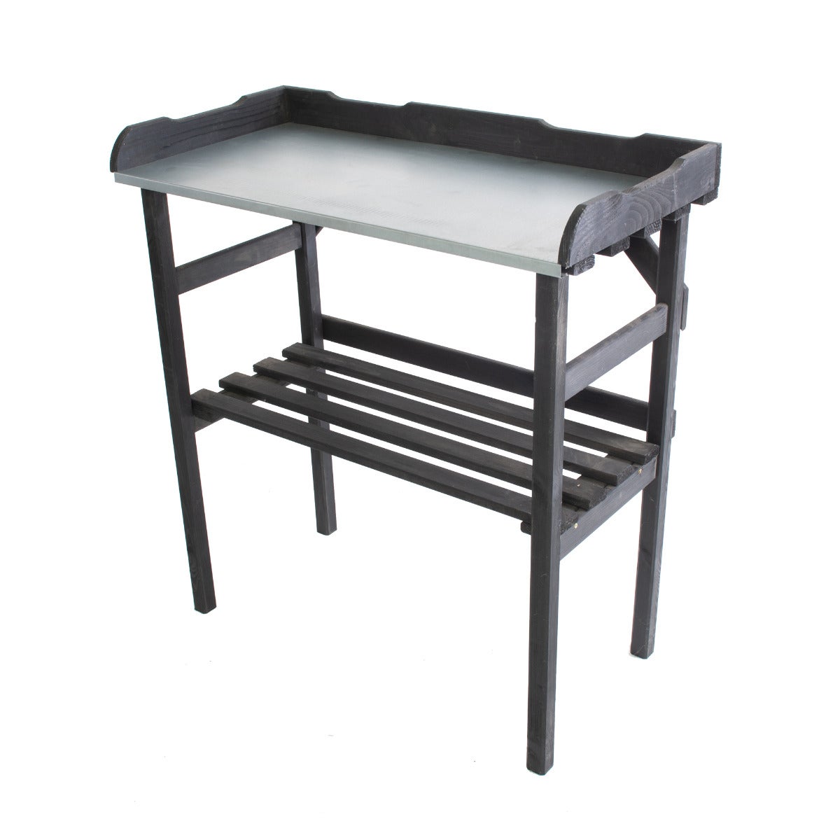 Oppottafel Verzinkt Werkblad Zwart Grenenhout 82 x 38 cm