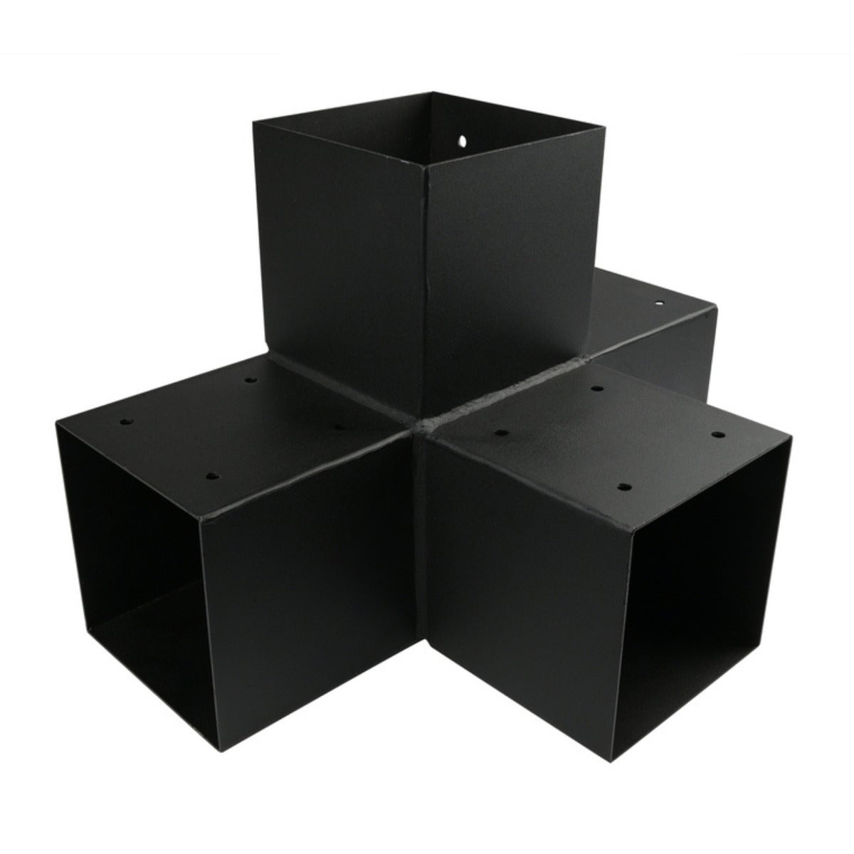 Pergola Hoekverbinding Met Verlenging Zwart Voor 12 x 12 cm Balken Kubus Model - Per Stuk