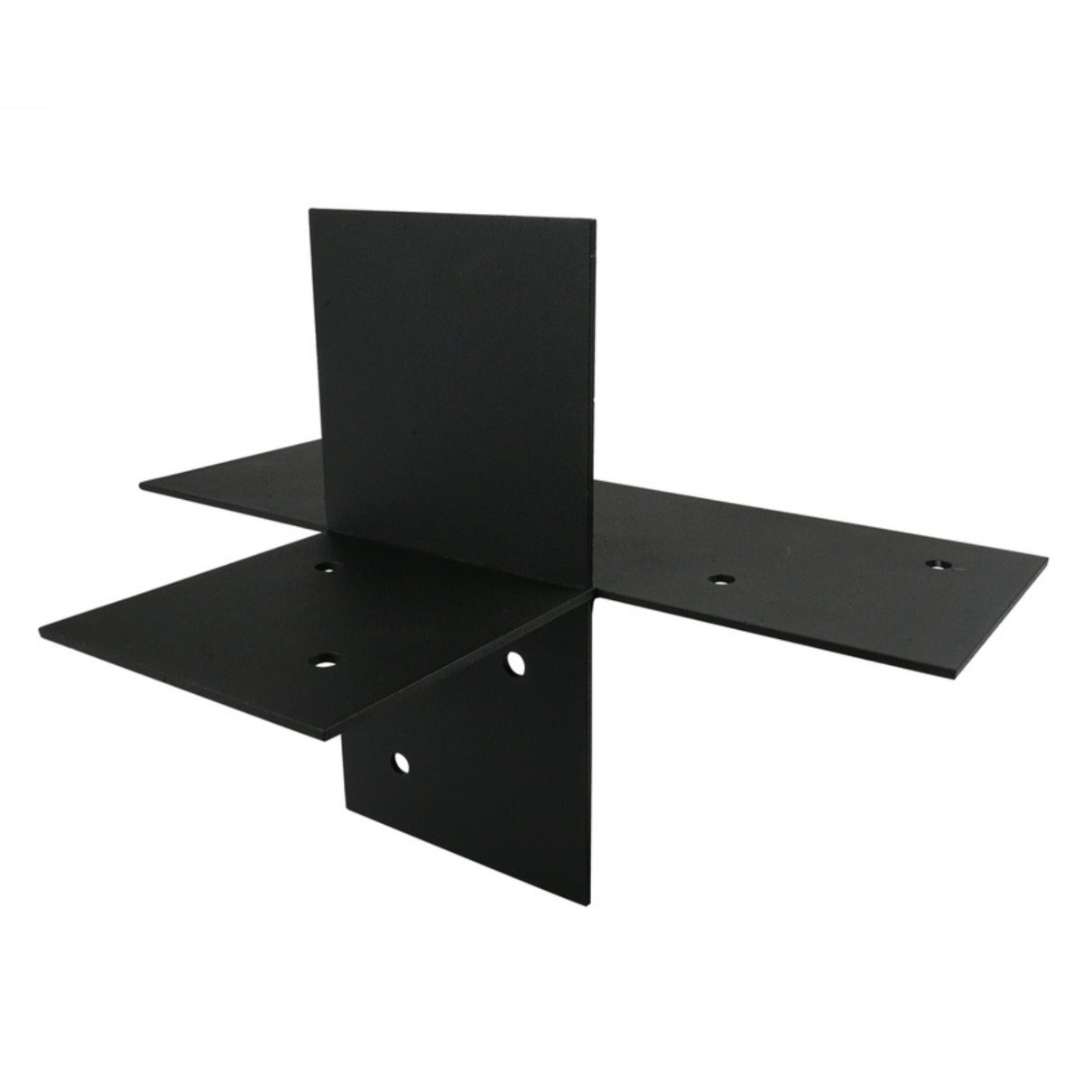 Pergola Hoekverbinding met Verlenging Zwart Gecoat Voor 9 x 9 cm Balken Open Model - Per Stuk