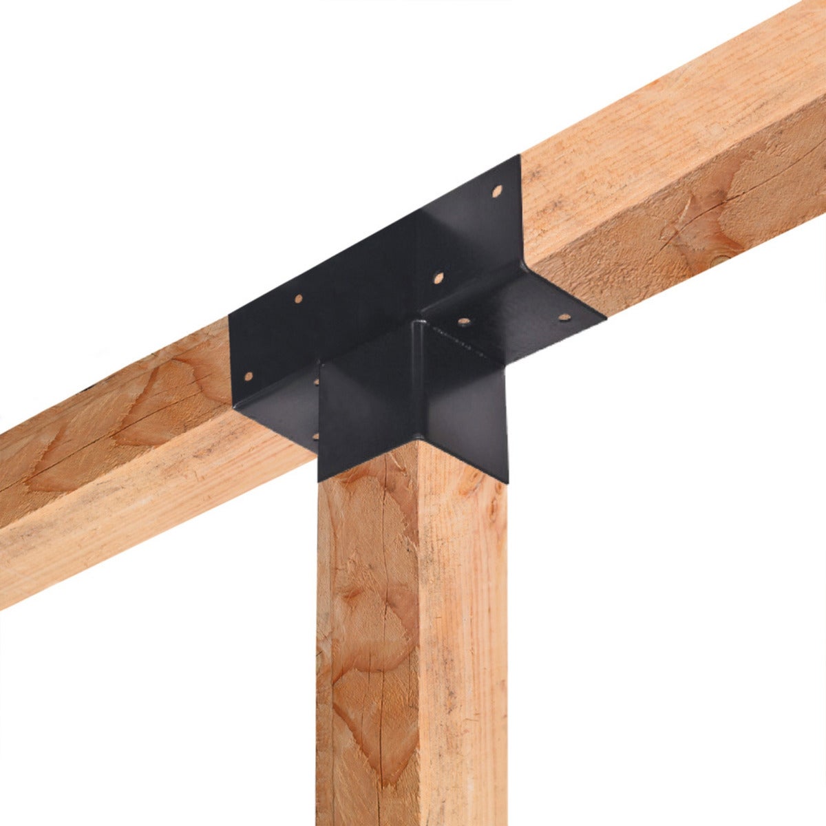 Pergola Verlengstuk Zwart Voor 12 x 12 cm Balken Kubus Model - Per Stuk