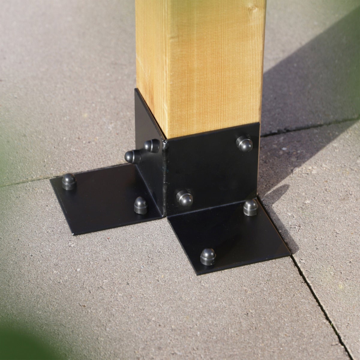 Pergola Vloerelement Zwart Voor 12 x 12 cm Palen - Per Stuk
