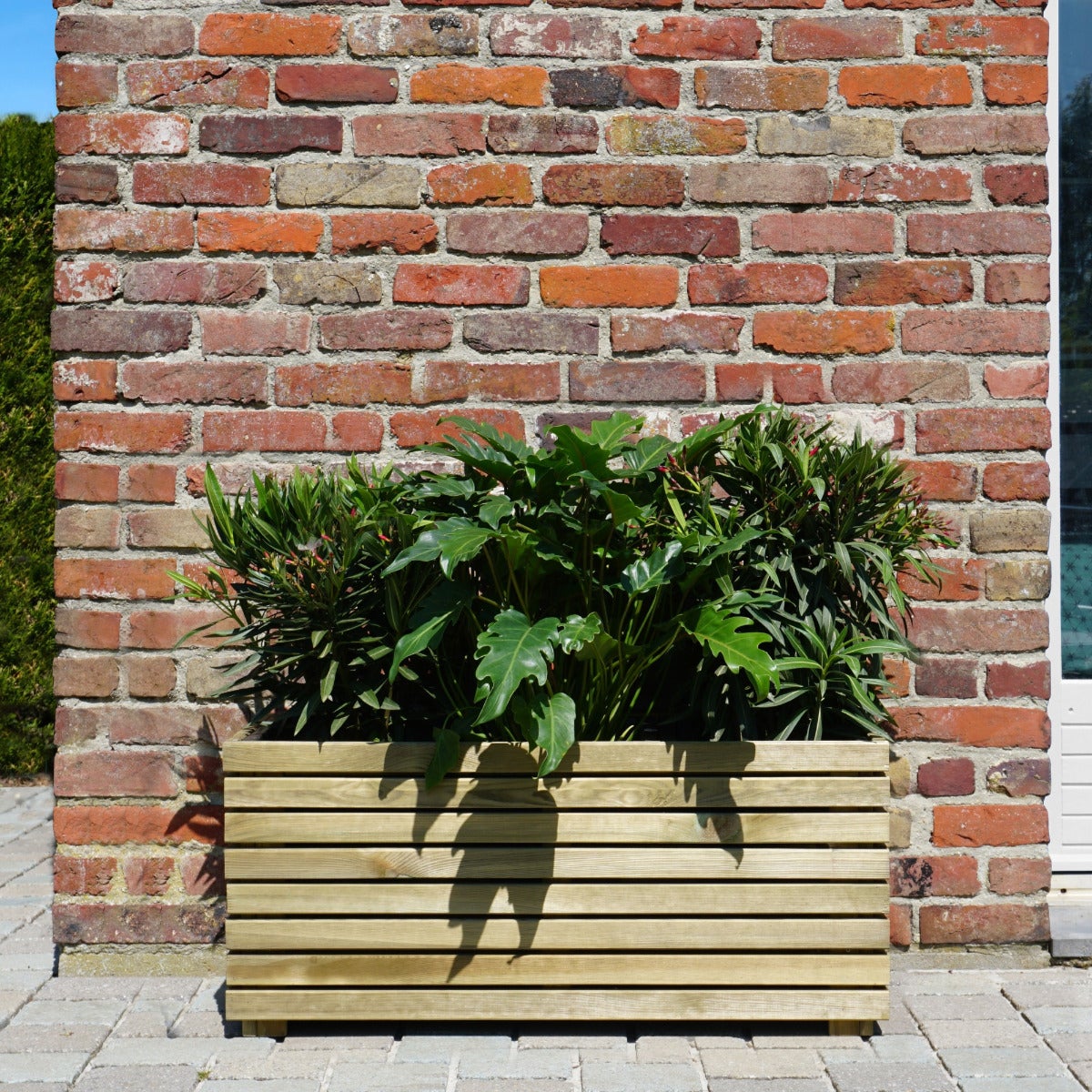 Plantenbak Grenen met 3 Binnenbakken 90 x 40 cm