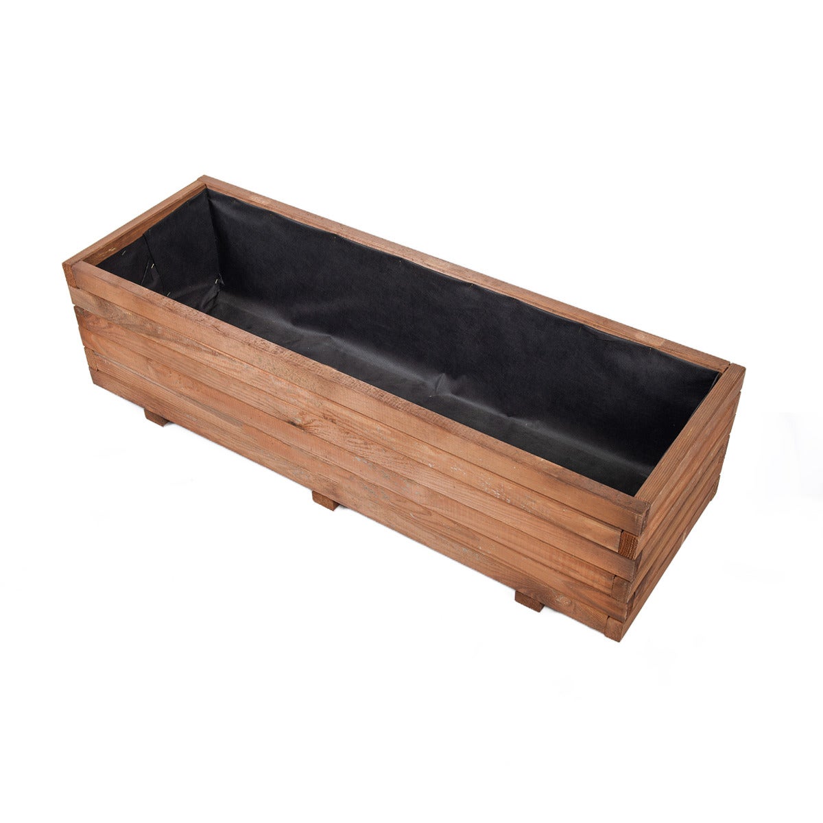 Plantenbak met Worteldoek Bruin Grenen 120 x 40 cm