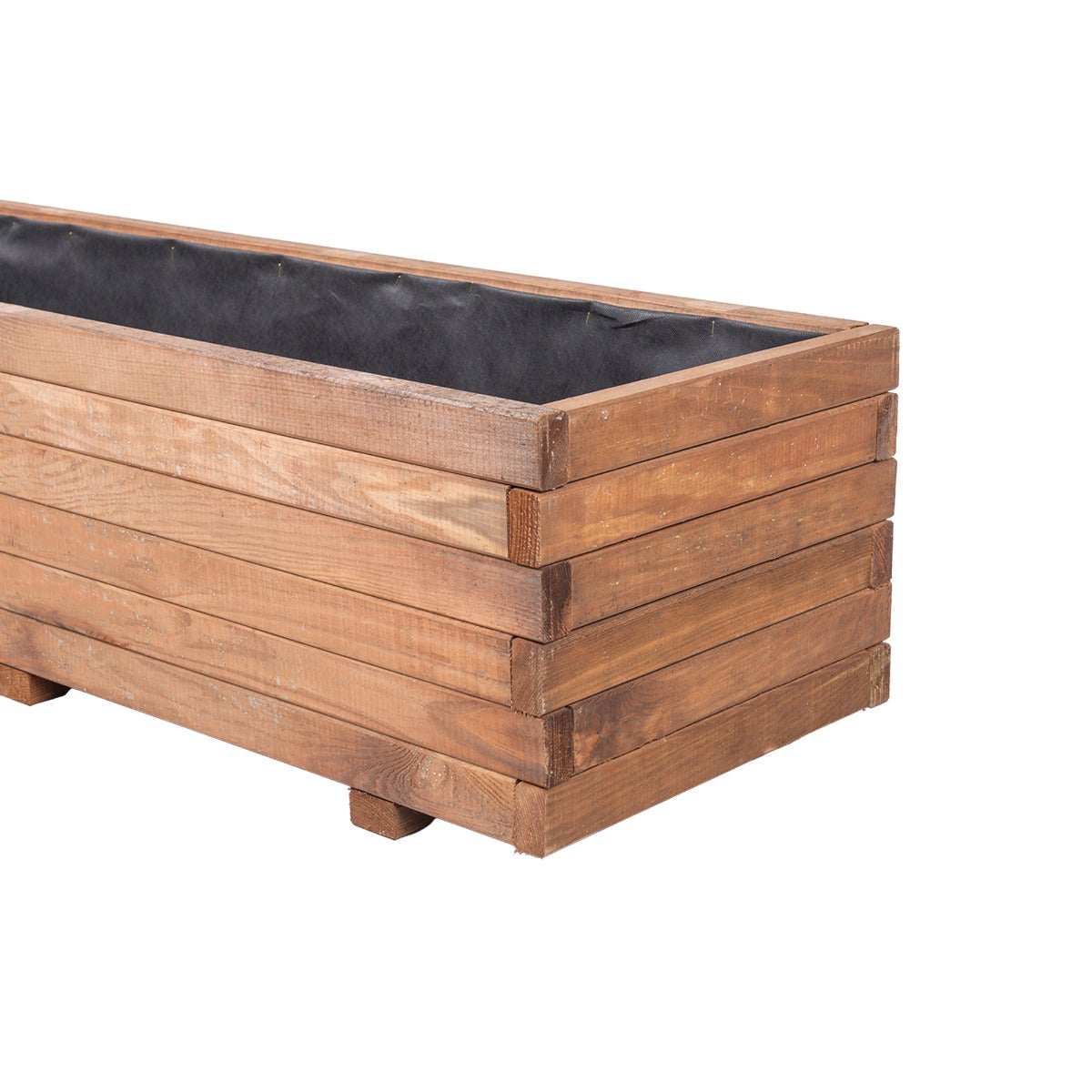 Plantenbak met Worteldoek Bruin Grenen 120 x 40 cm