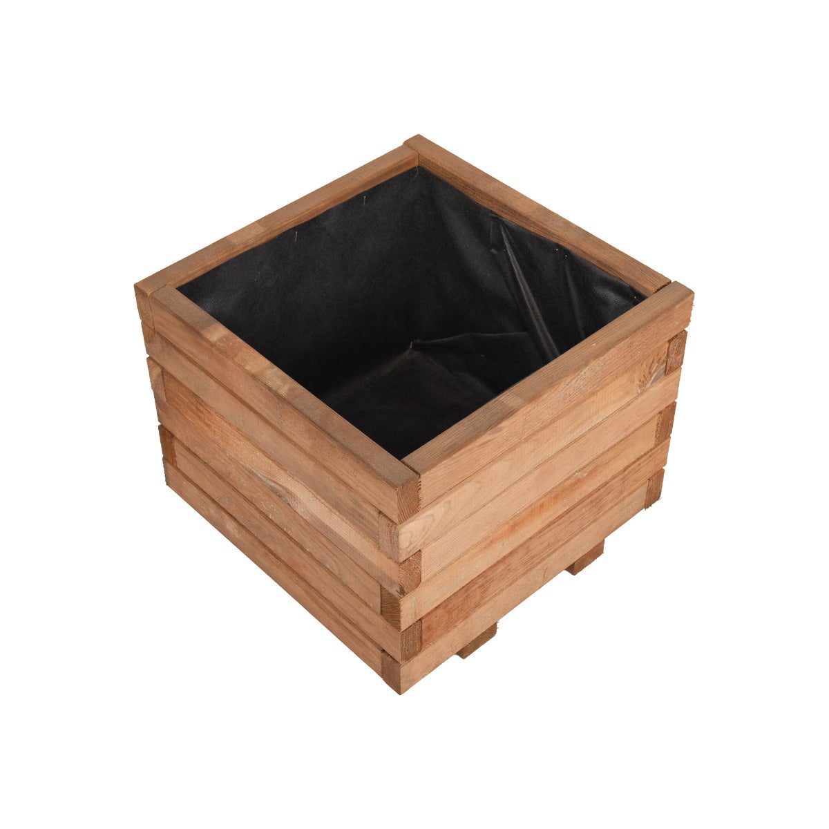 Plantenbak met Worteldoek Bruin Grenen 40 x 40 cm