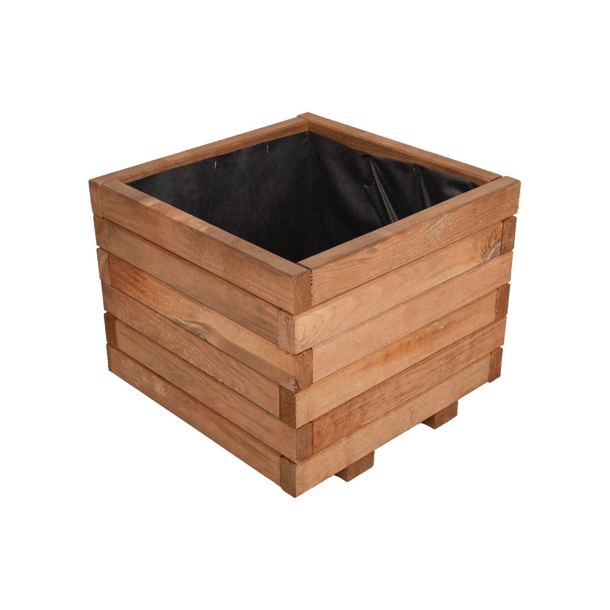 Plantenbak met Worteldoek Bruin Grenen 40 x 40 cm