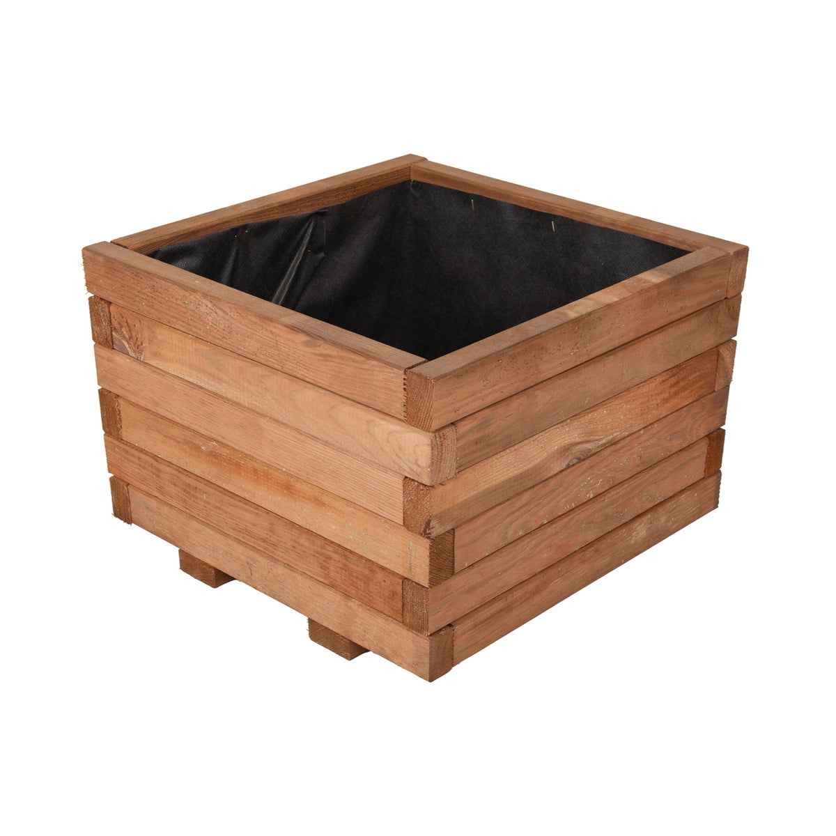 Plantenbak met Worteldoek Bruin Grenen 50 x 50 cm