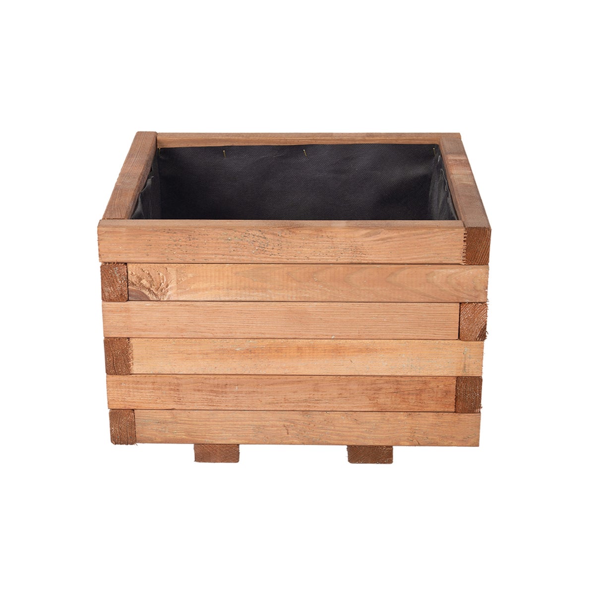 Plantenbak met Worteldoek Bruin Grenen 50 x 50 cm