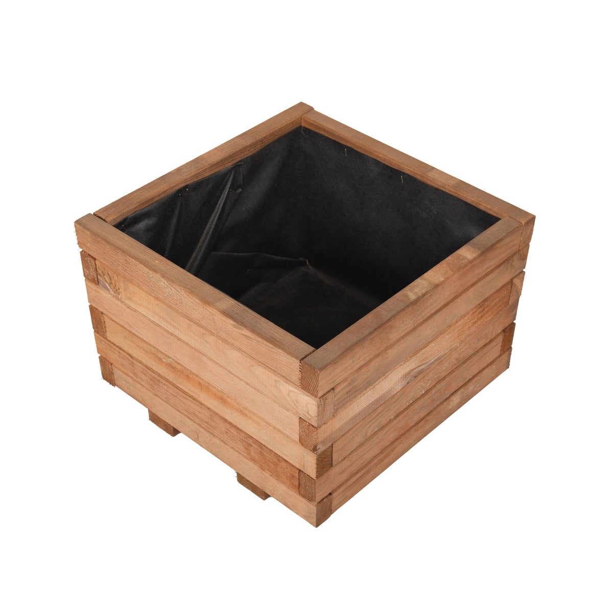 Plantenbak met Worteldoek Bruin Grenen 50 x 50 cm