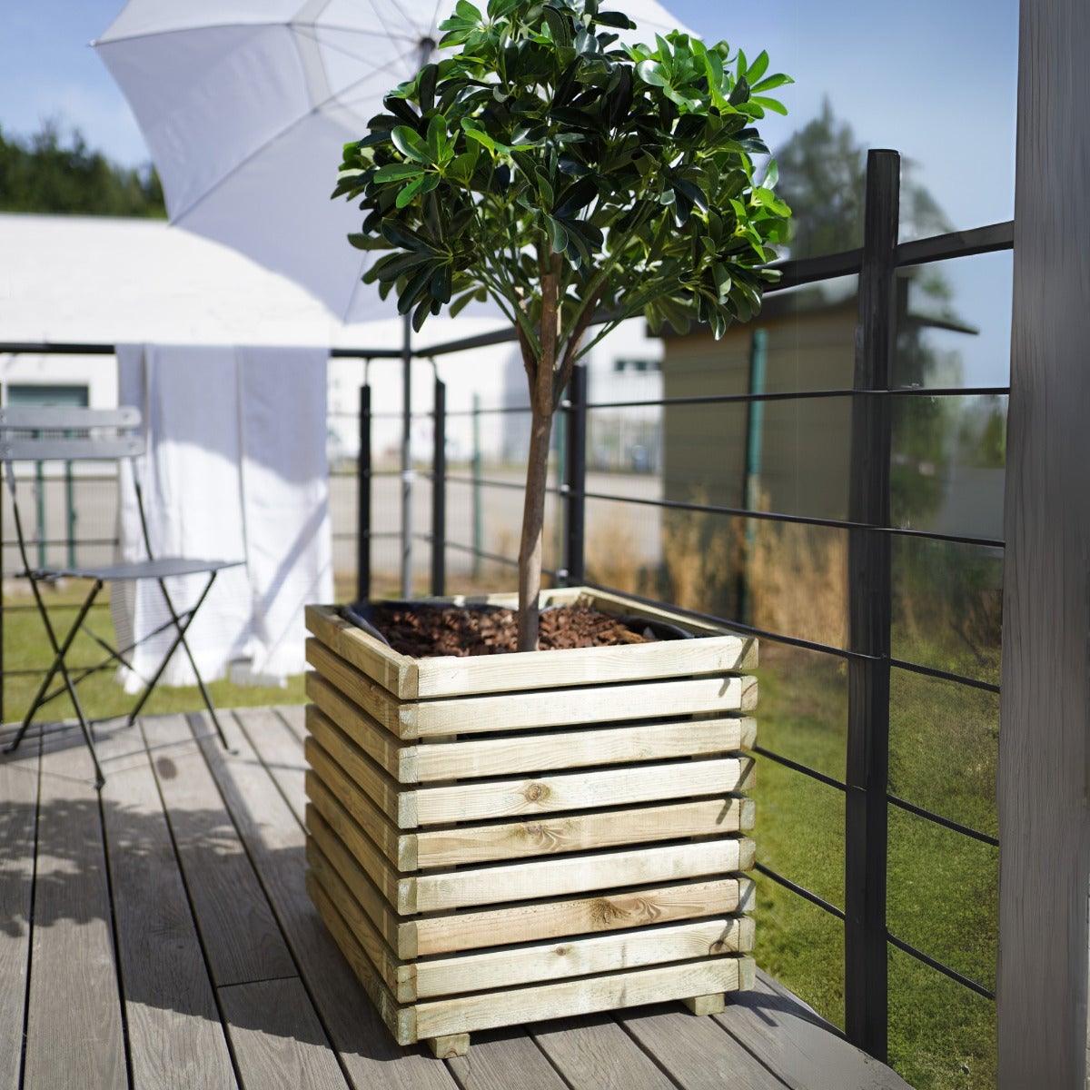 Plantenbak Kaapstad met Worteldoek Geïmpregneerd Grenen 50 x 50 cm