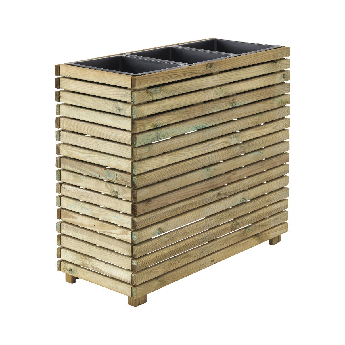 Plantenbak met 3 Binnenbakken Grenen 90 x 80 cm