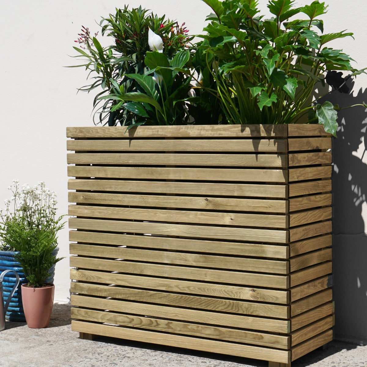 Plantenbak met 3 Binnenbakken Grenen 90 x 80 cm