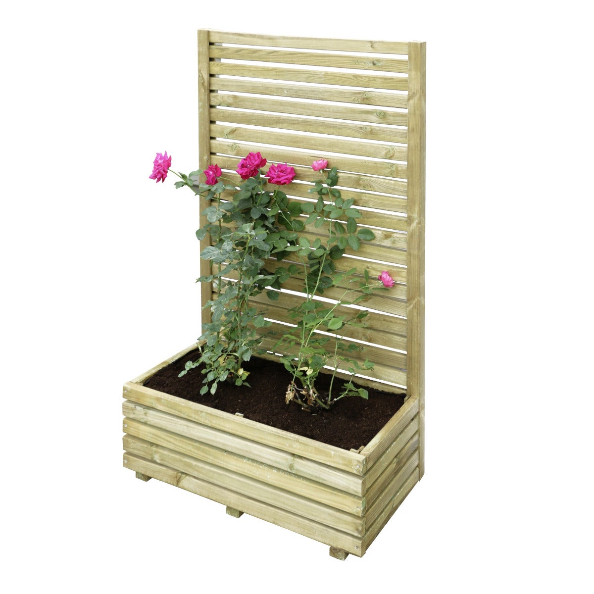 Plantenbak Kaapstad met Klimrek en Worteldoek Geïmpregneerd Grenen 80 x 40 cm