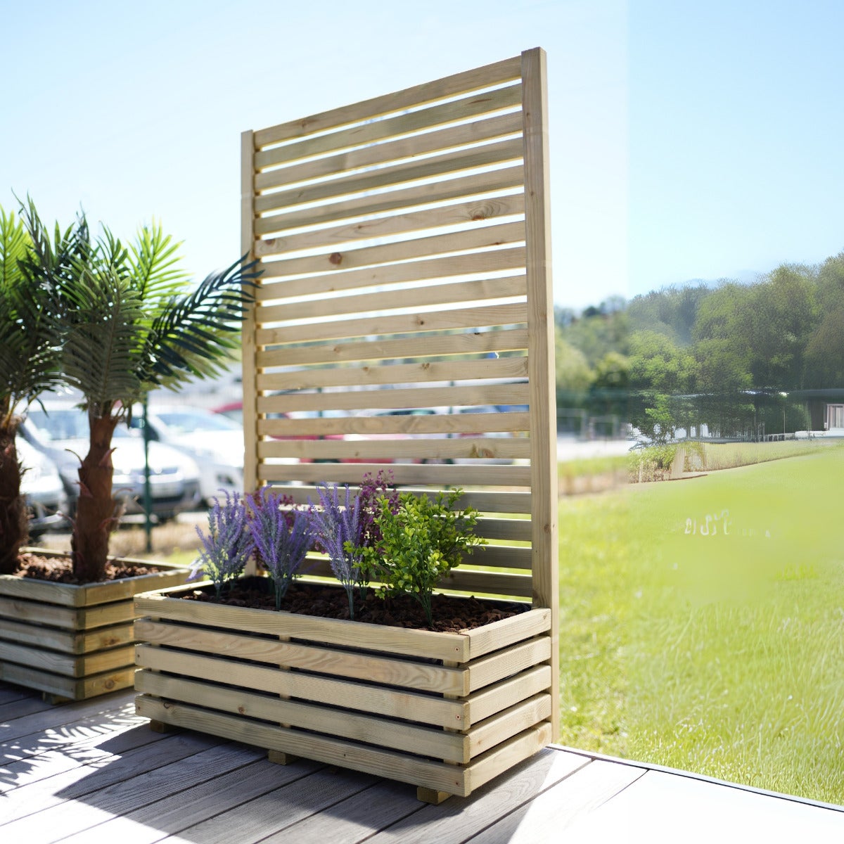 Plantenbak Kaapstad met Klimrek en Worteldoek Geïmpregneerd Grenen 80 x 40 cm