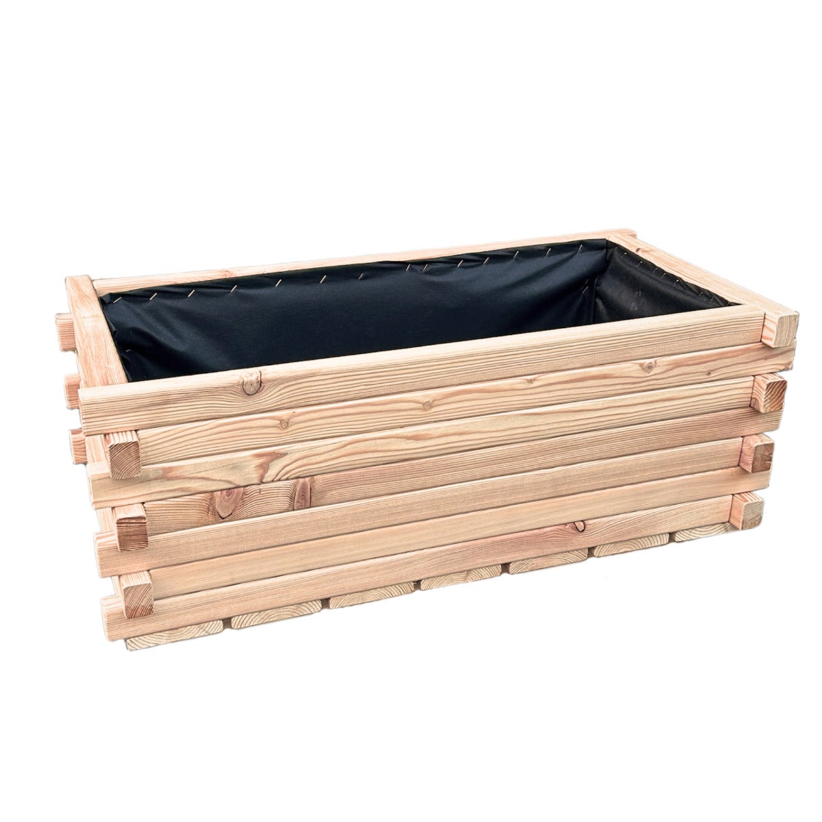Plantenbak Larikshout Rechthoekig met Worteldoek 80 x 40 cm