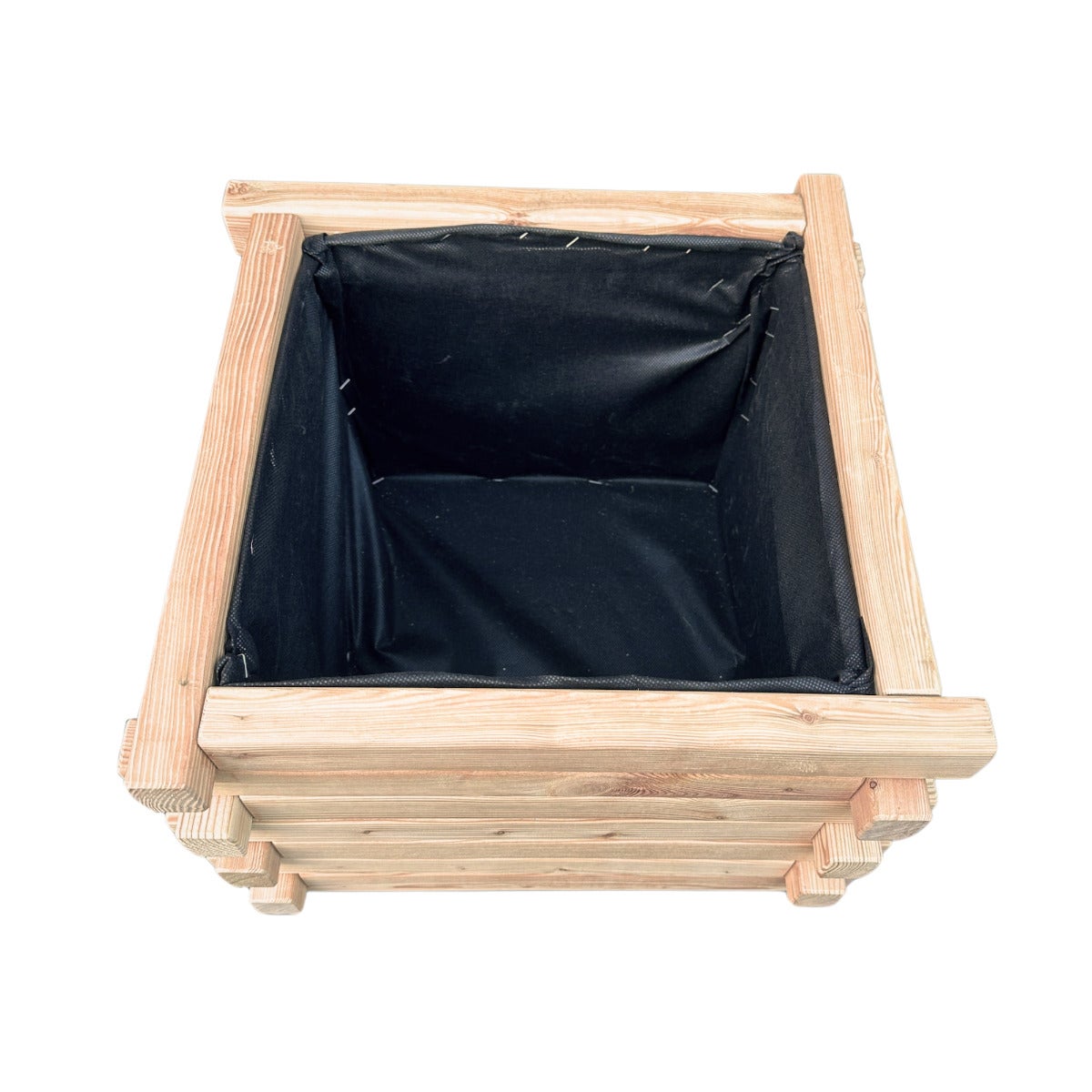 Plantenbak Larikshout Vierkant met Worteldoek 40 x 40 cm