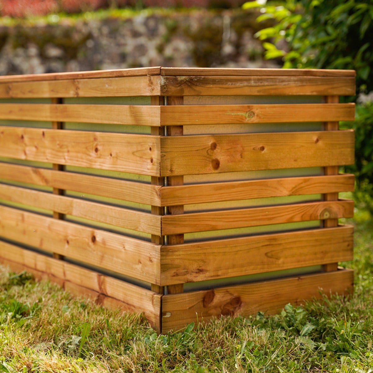 Plantenbak Lyon met Stalen Binnenbak Geïmpregneerd Grenen 100 x 50 cm