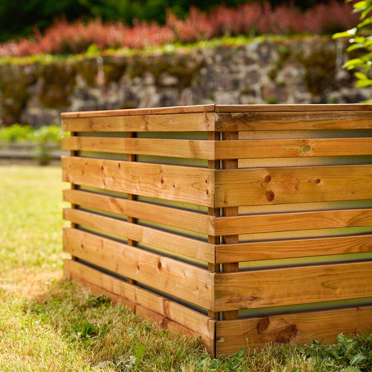 Plantenbak Lyon met Stalen Binnenbak Geïmpregneerd Grenen 100 x 50 cm