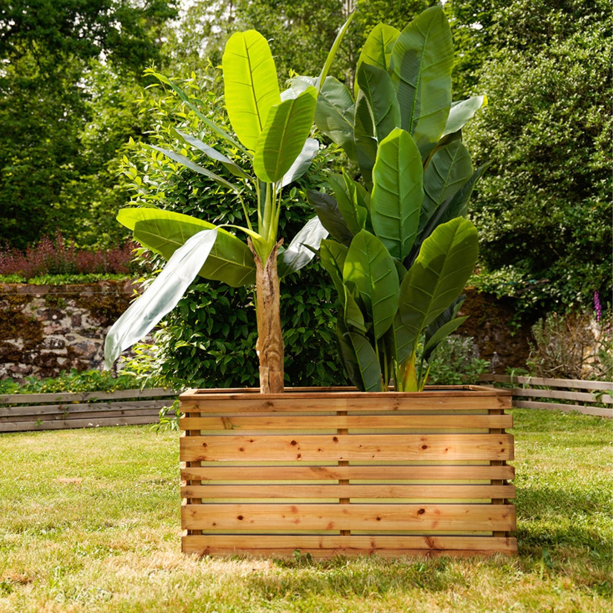 Plantenbak Lyon met Stalen Binnenbak Geïmpregneerd Grenen 100 x 50 cm