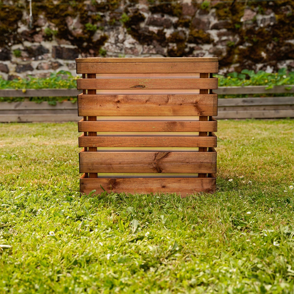 Plantenbak Lyon met Stalen Binnenbak Geïmpregneerd Grenen 50 x 50 cm