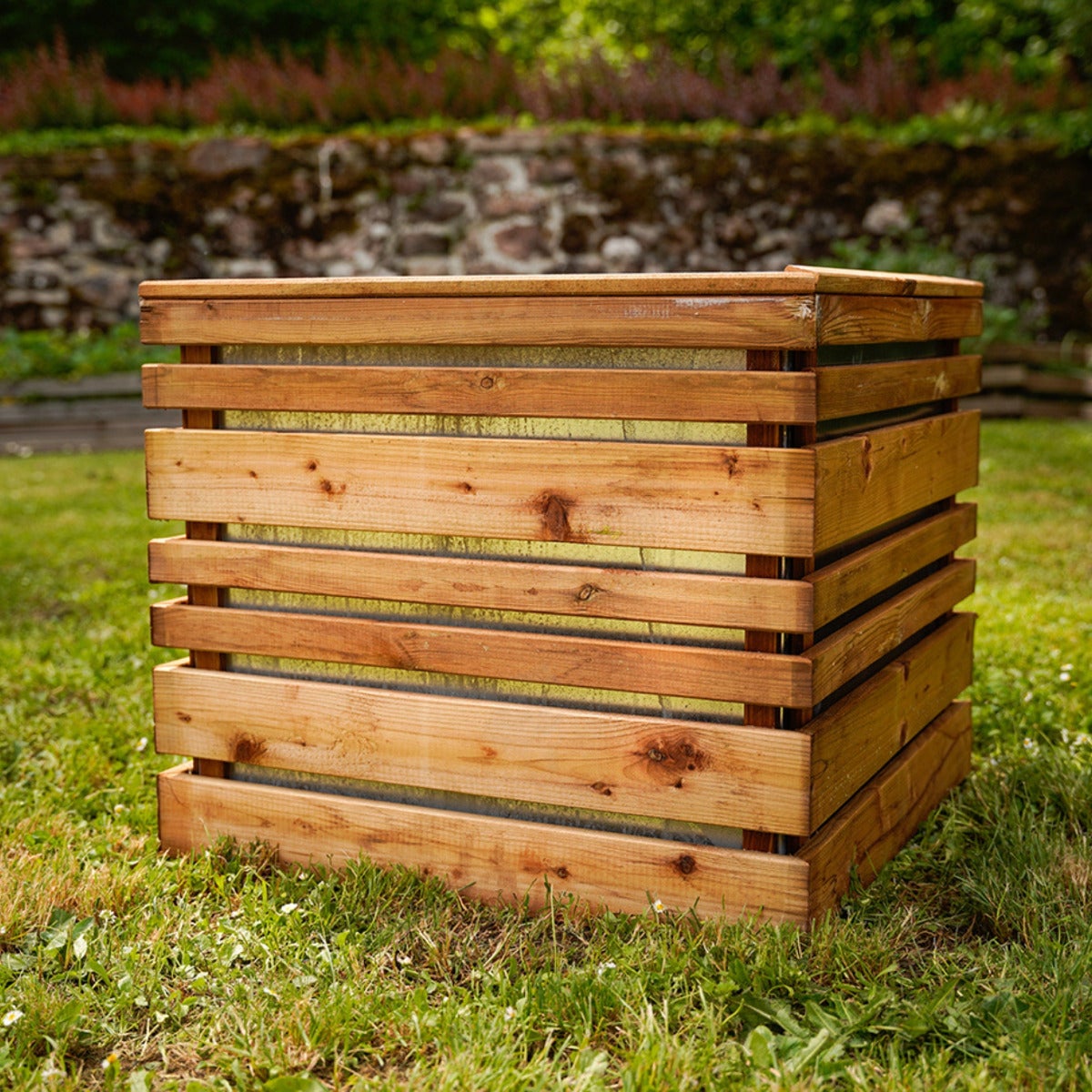 Plantenbak Lyon met Stalen Binnenbak Geïmpregneerd Grenen 60 x 60 cm