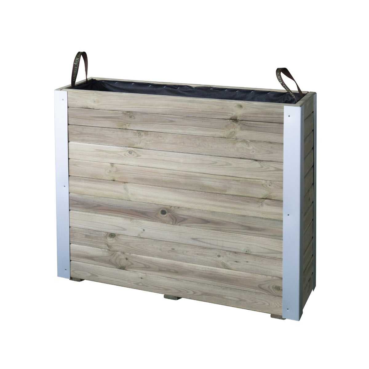 Plantenbak met Aluminium Hoekstrips en Worteldoek 100 x 78.5 cm