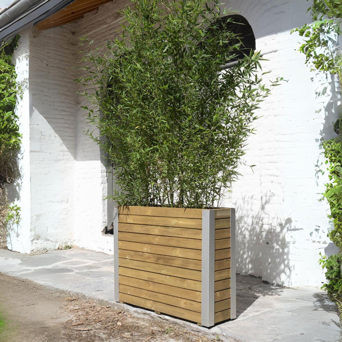 Plantenbak met Aluminium Hoekstrips en Worteldoek 100 x 78.5 cm