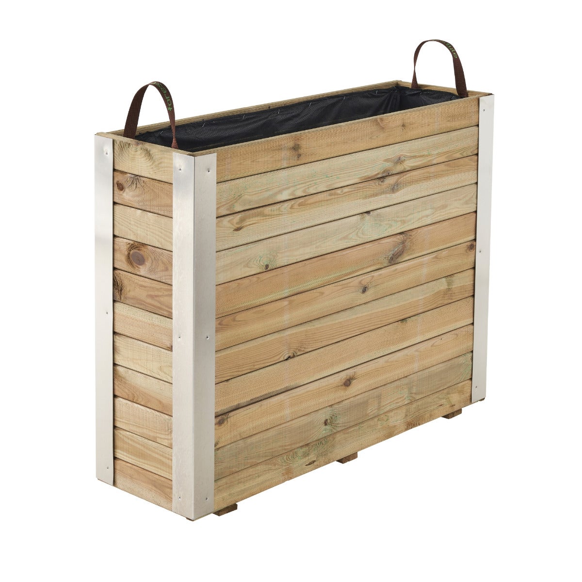 Plantenbak met Aluminium Hoekstrips en Worteldoek 100 x 78.5 cm