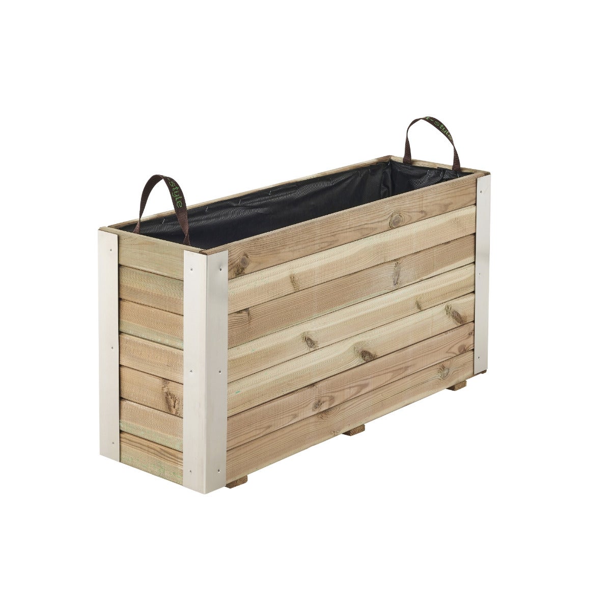 Plantenbak met Aluminium Hoekstrips en Worteldoek 100 x 50 cm