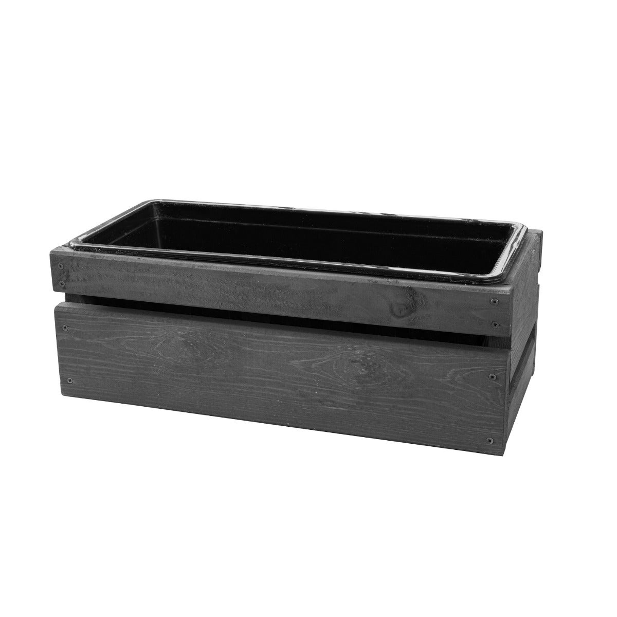 Plantenbak met Binnenbak Grijs Grenen 41 x 20 cm